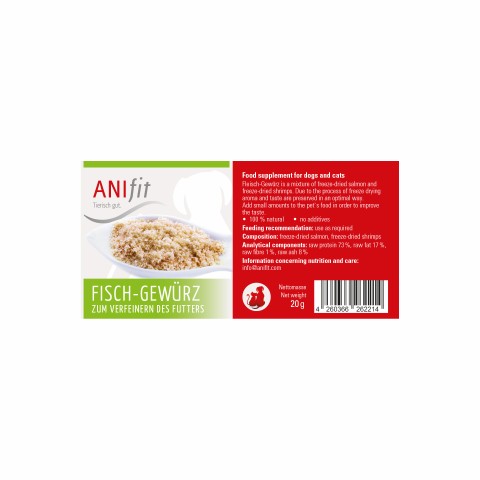 Hond Kat Accessories B.A.R.F. Snacks Voedingssupplementen Viskruiden 20g 1 Stuk -4- Anifit